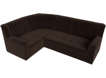 Диван-кровать Терра-М левый коричневый микровельвет