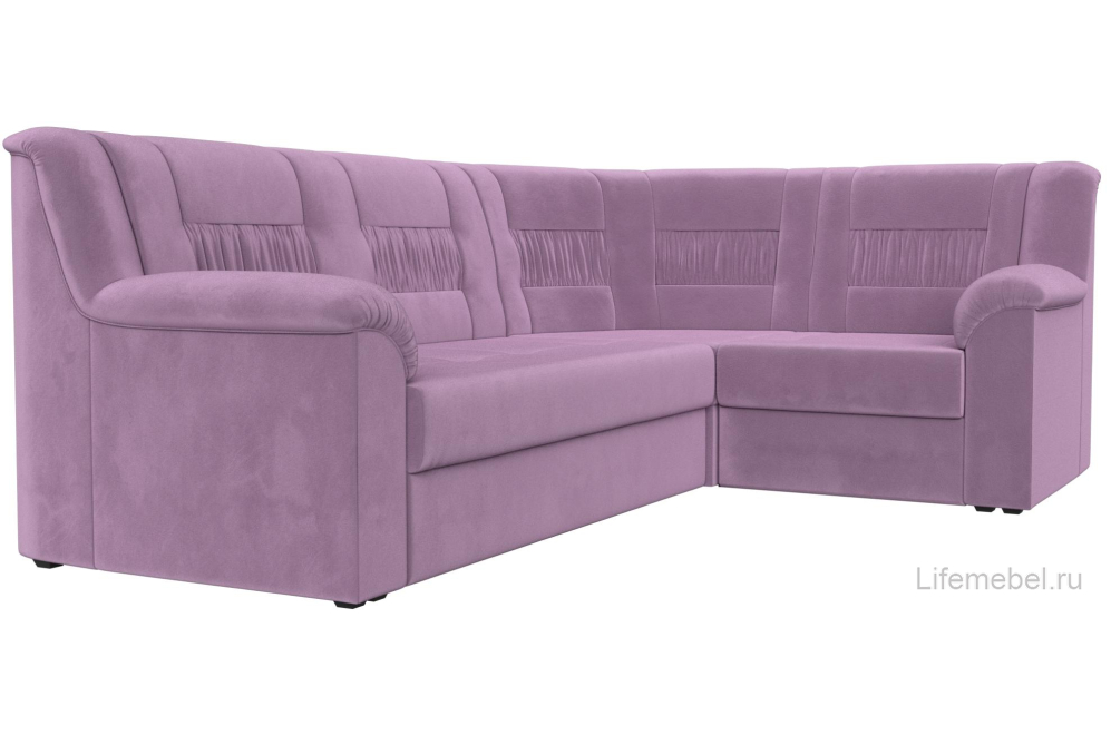 Диван угловой Терра-М правый сиреневый микровельвет