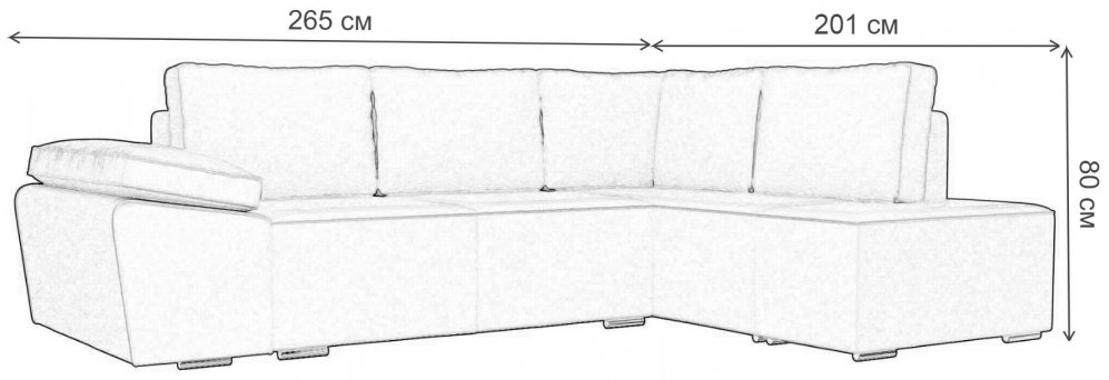 Диван угловой Хьюго правый коричневая / бежевая экокожа