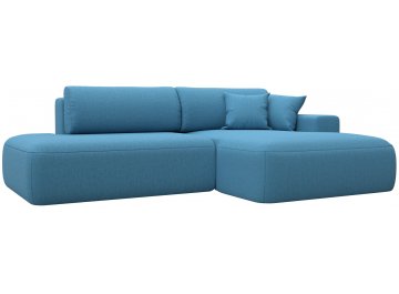 Диван угловой Лига-036 НПБ Модерн амур 10 голубой