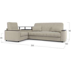 Диван угловой Moon Family №018 / 91Лн+Н30С Lux v1+(1)65Пн 004689 левый
