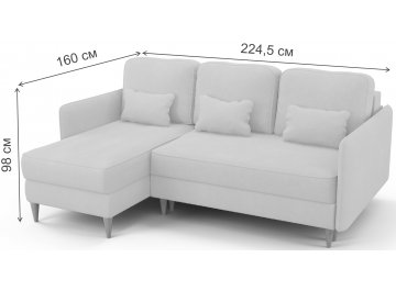 Диван угловой N3.2 Санваль левый