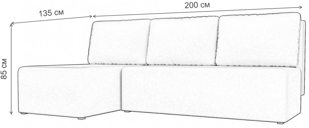 Диван угловой Поло левый белая экокожа