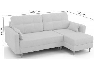 Диван угловой Q3.1 Берни правый