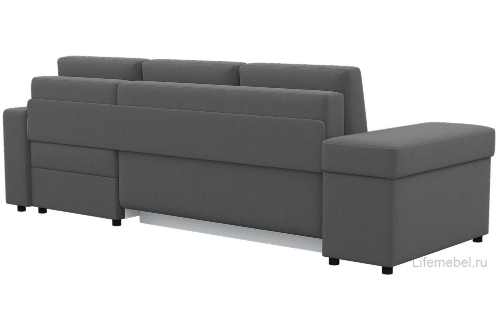 Диван угловой Риф микровелюр серый