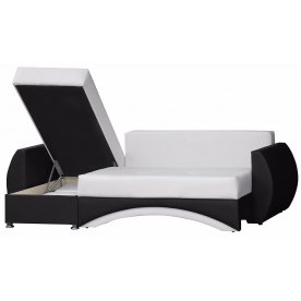 Диван угловой Сатурн левый экокожа вайт / блек