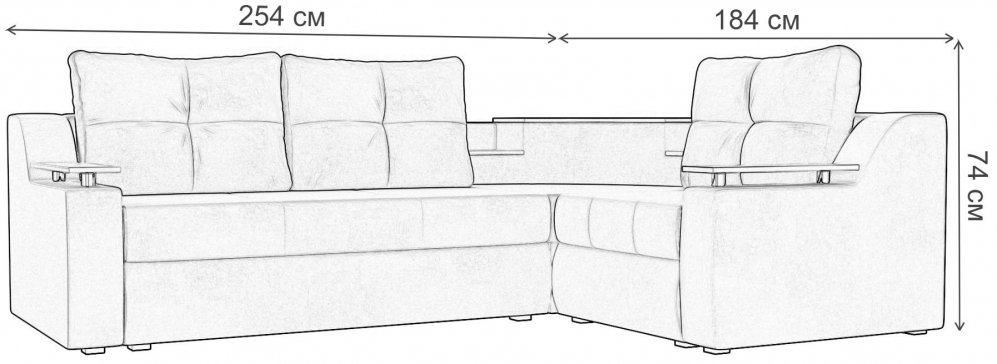 Диван угловой Тесей правый микровельвет желтый