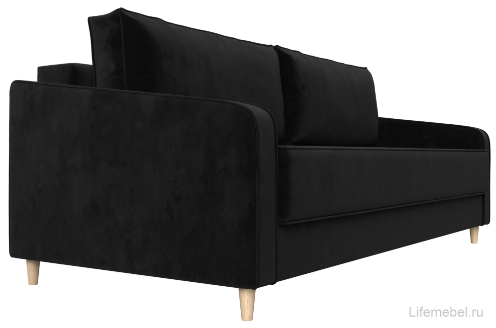 Диван Варшава черный велюр