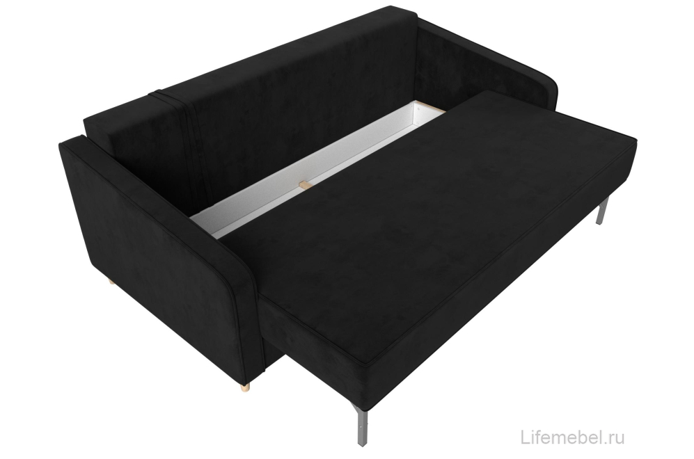 Диван Варшава черный велюр