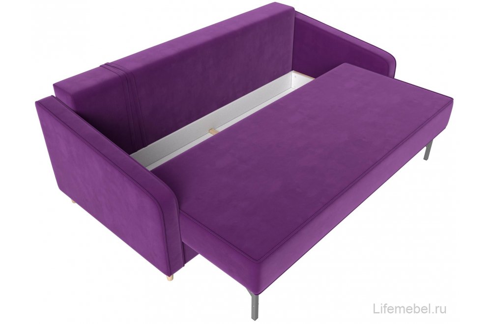 Диван Варшава фиолетовый микровельвет