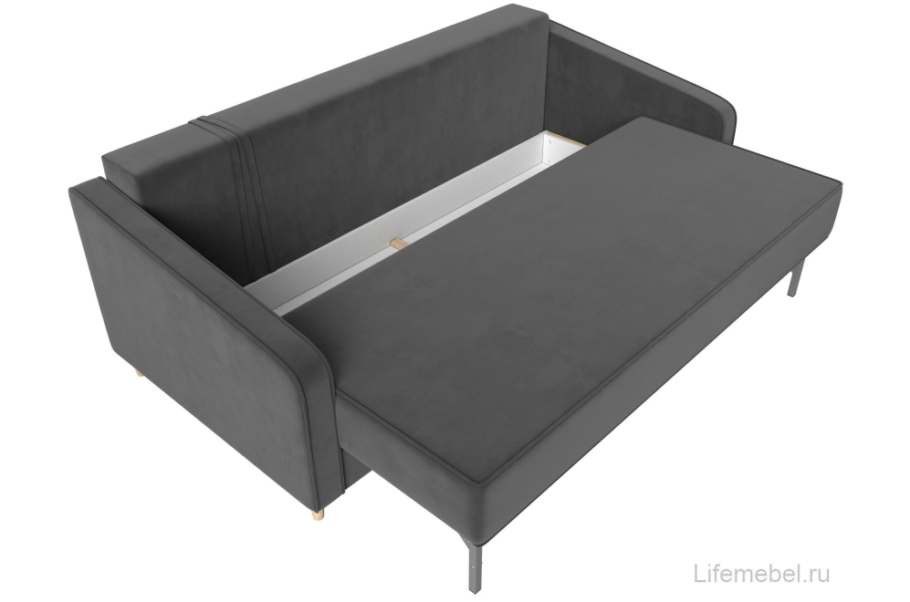 Диван Варшава серый велюр