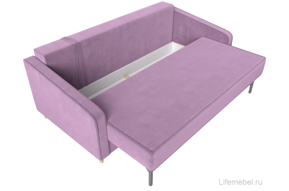 Диван Варшава сиреневый микровельвет
