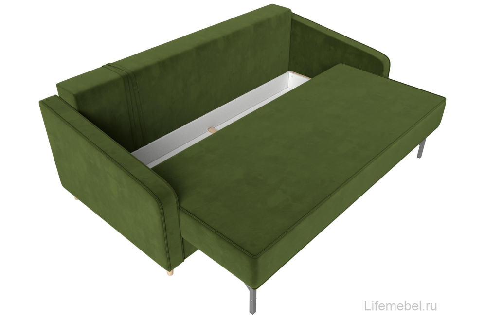 Диван Варшава зеленый микровельвет