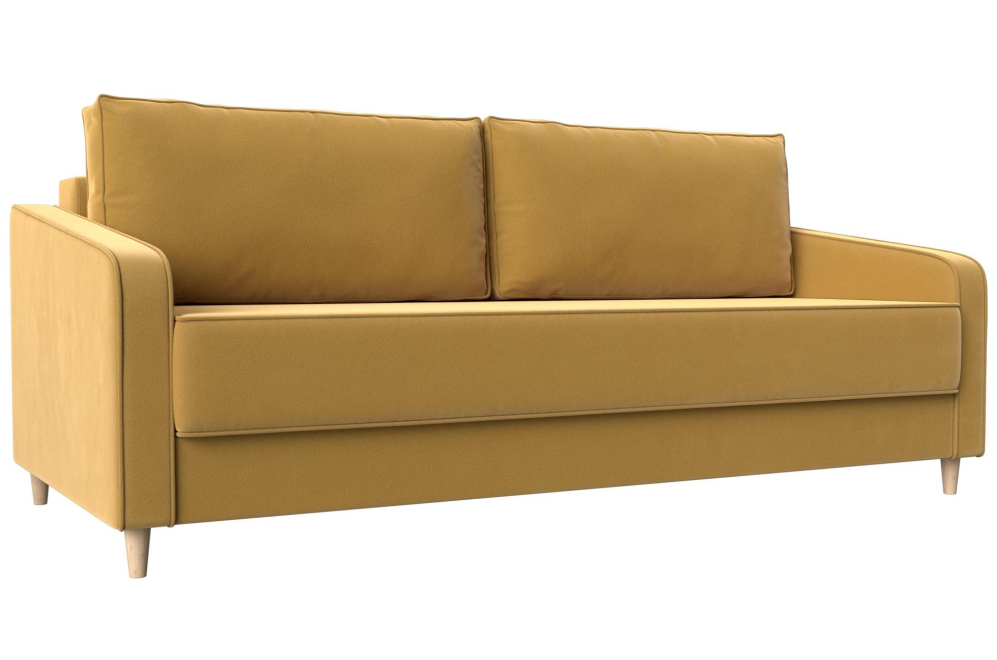 Диван Варшава желтый микровельвет