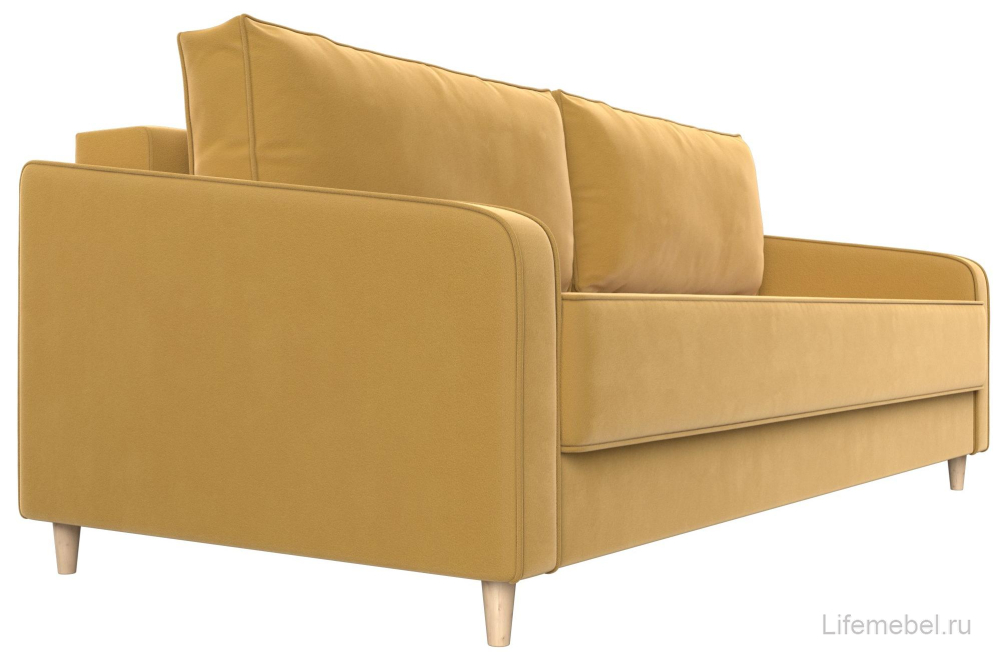 Диван Варшава желтый микровельвет
