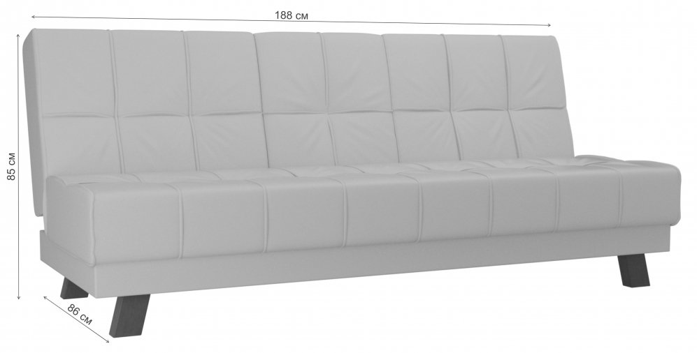 Диван Альта-Арт эко кожа бежевый прямой