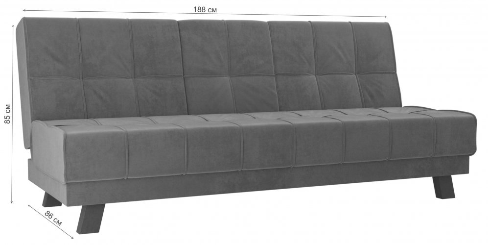 Диван Альта-Арт велюр бирюза прямой