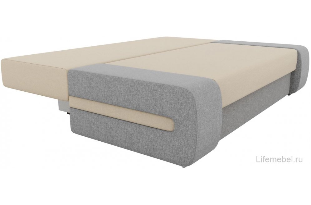 Диван Зорро прямой рогожка бежевый / серый