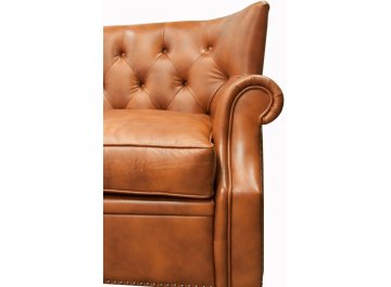 Диван кожаный Tesco brown