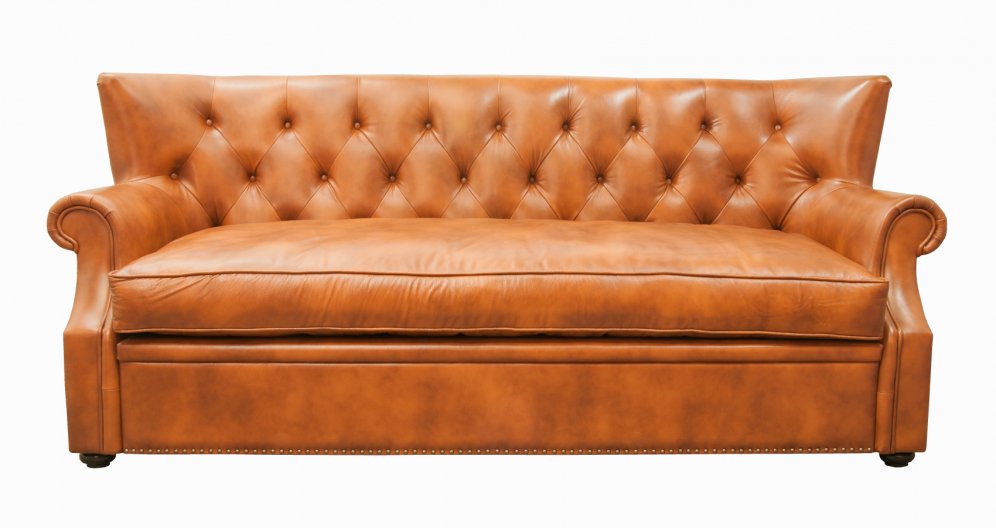 Кожаный диван Tesco brown
