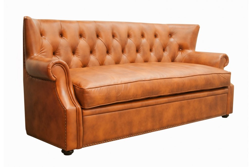 Кожаный диван Tesco brown