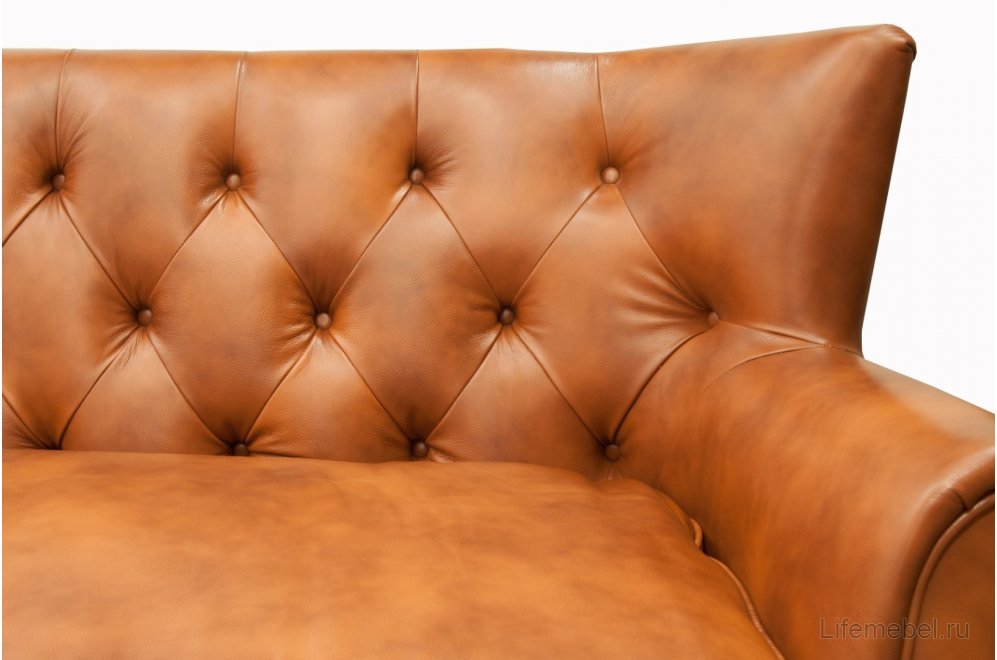 Кожаный диван Tesco brown
