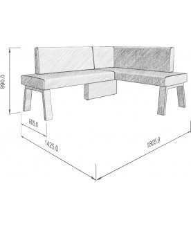 Диван Alto 178-140 R правый
