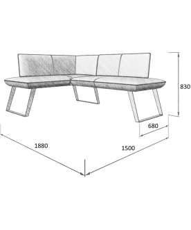 Диван Cosmo 140-178 L левый