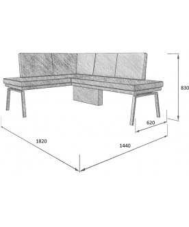 Диван Brave 140-178 L левый