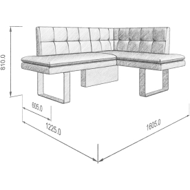 Диван Magiс 158-120 R правый