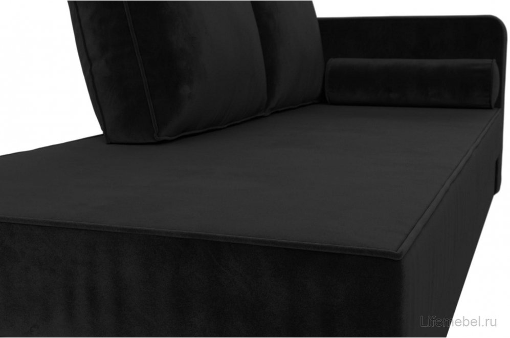 Кушетка Тайра велюр черный правый
