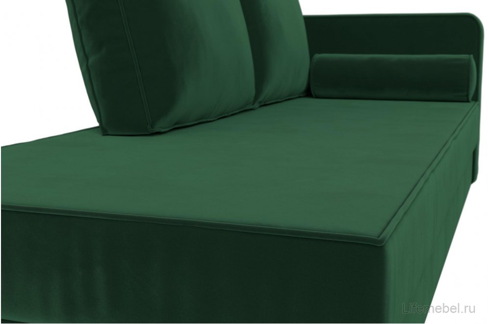 Кушетка Тайра велюр зеленый правый
