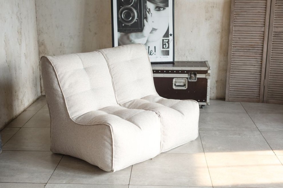 Модульный диван Shape бескаркасный 2 секции бежевый