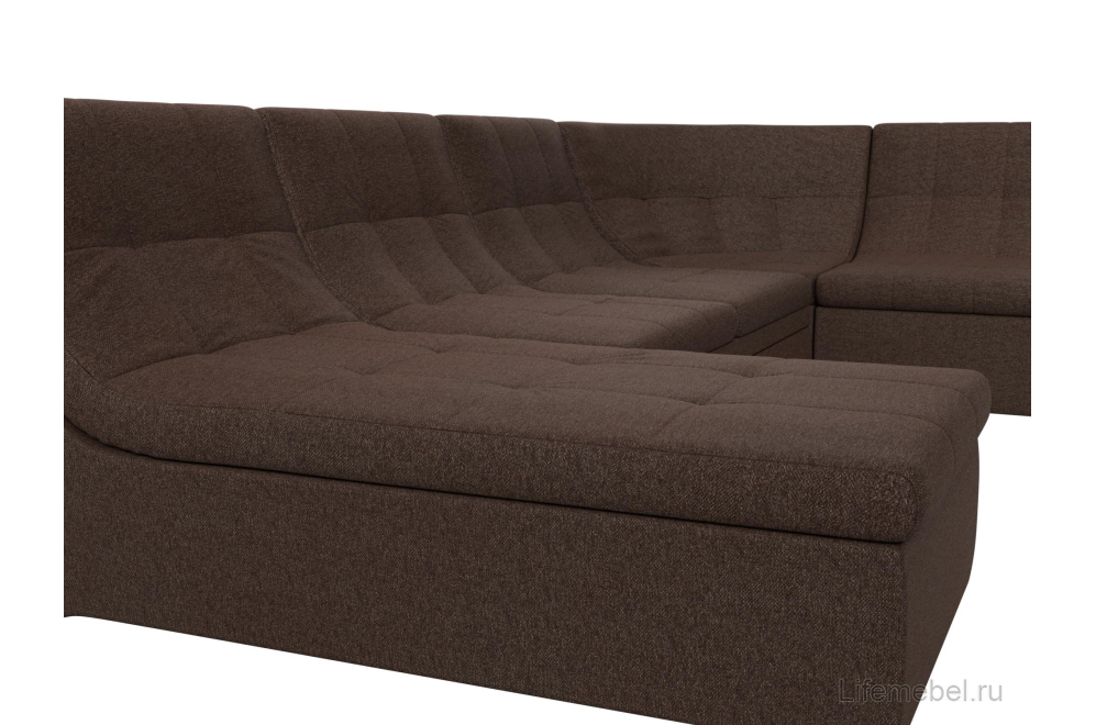 Диван модульный Эверест коричневая рогожка