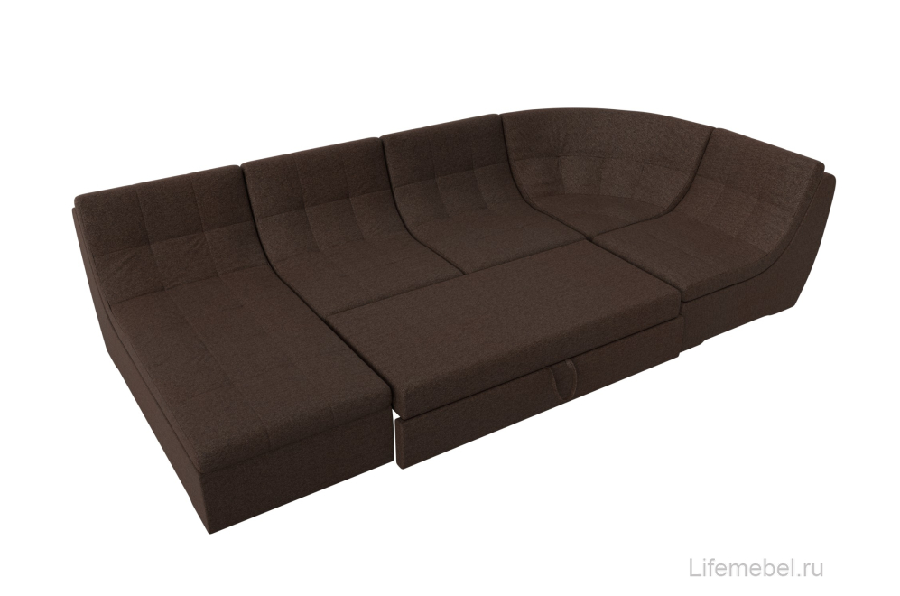 Диван модульный Эверест коричневая рогожка