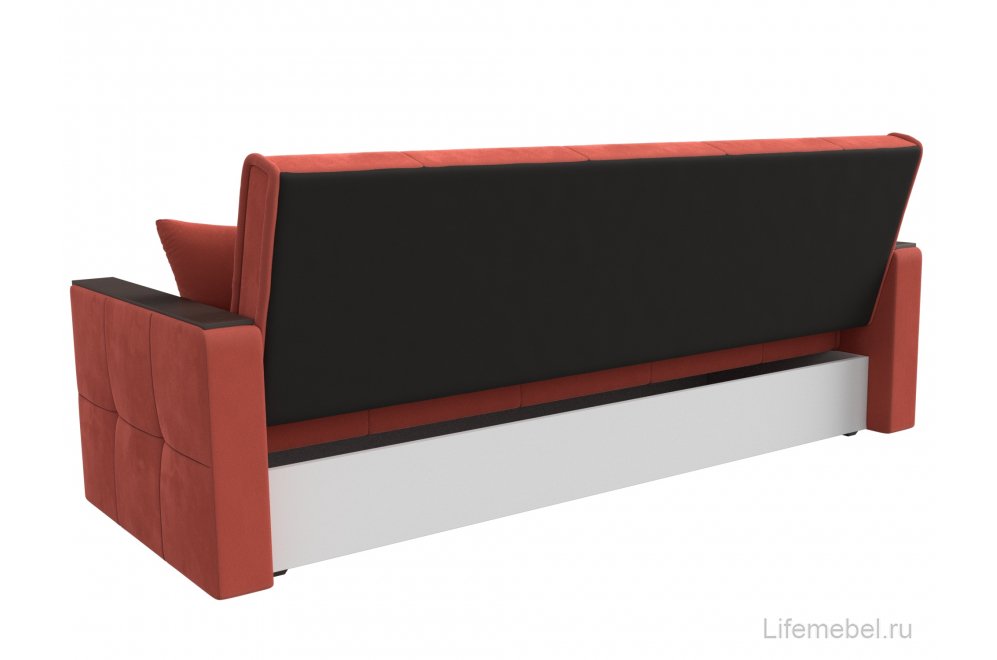 Диван книжка Валенсия коралловый микровельвет