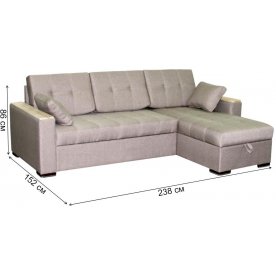 Угловой диван Монако 1 вариант 2 бежевый