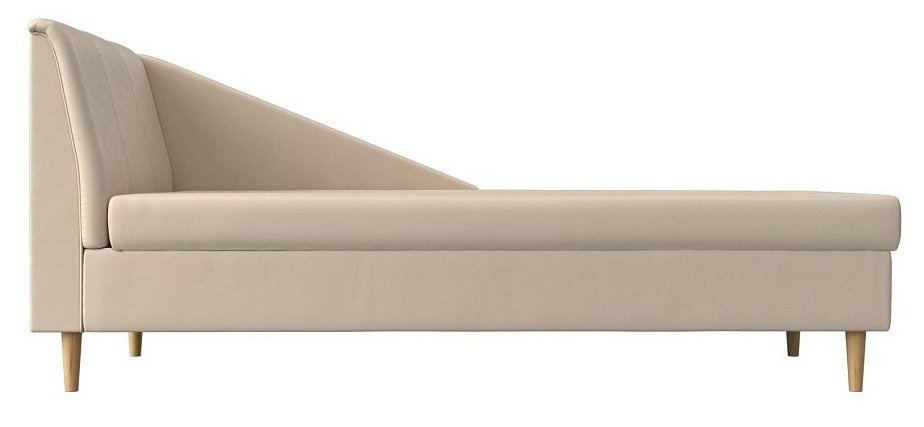 Диван-кушетка Астер левый бежевая экокожа