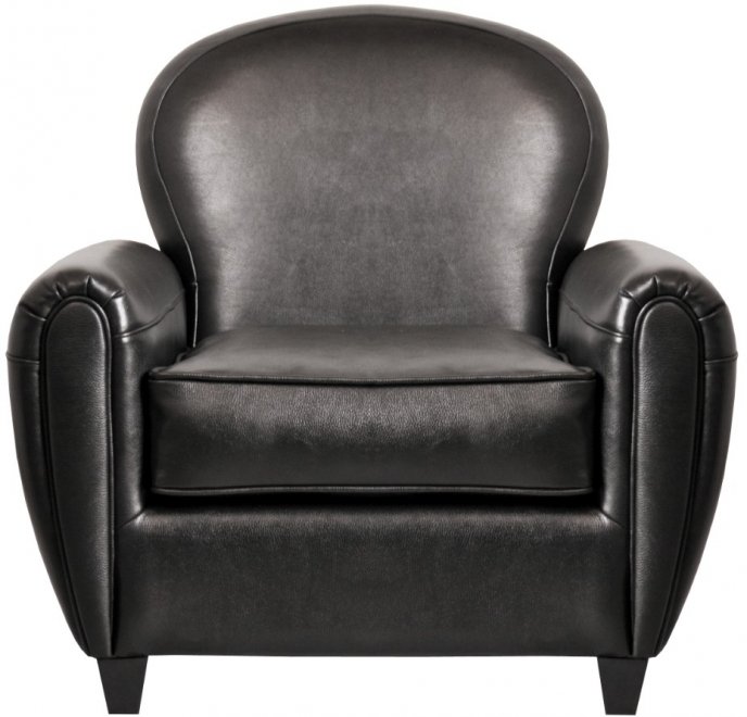 Кожаное кресло черное Flog