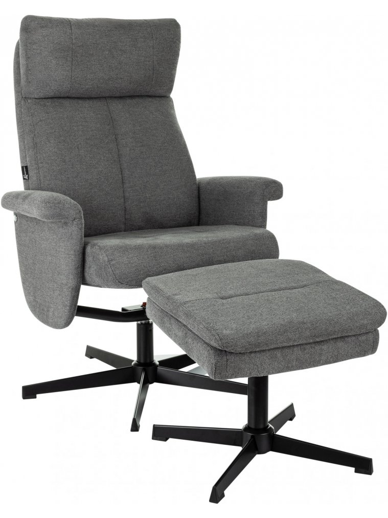 Кресло Baron ткань серый