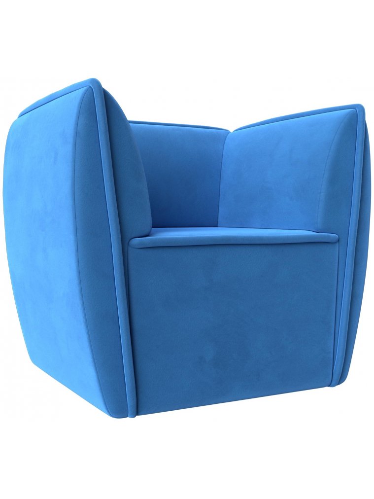 Кресло Бергамо голубой велюр