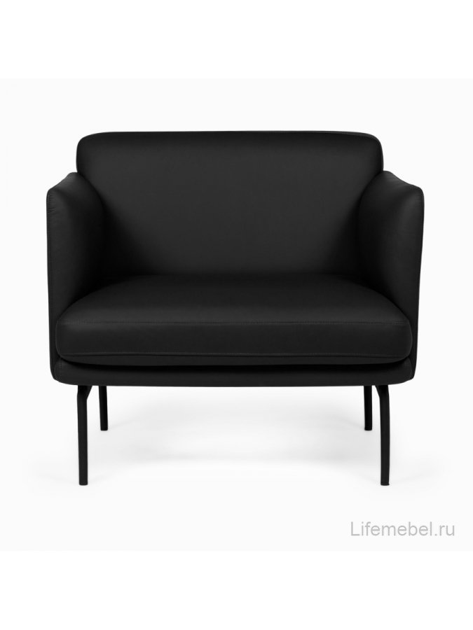 Кресло Bisq кожа черный