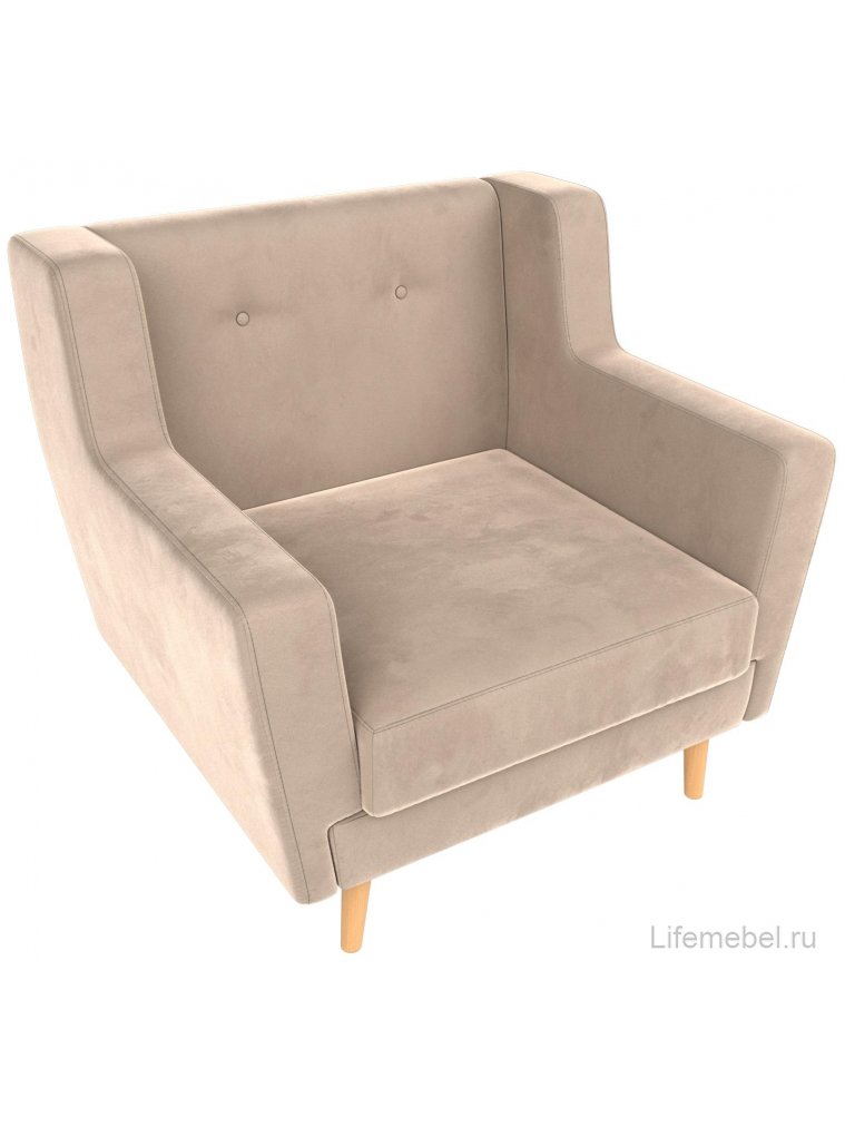 Кресло Брайтон бежевый велюр
