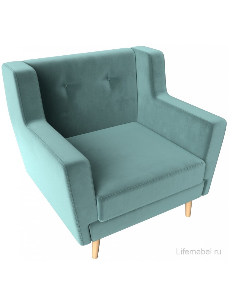 Кресло Брайтон бирюзовый велюр