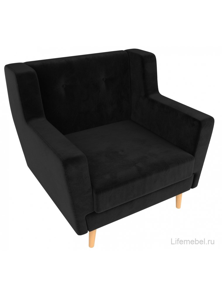 Кресло Брайтон черный велюр