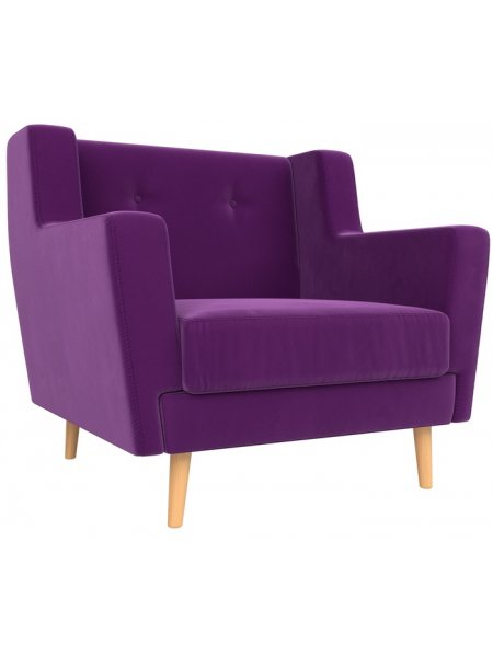 Кресло Брайтон фиолетовый микровельвет