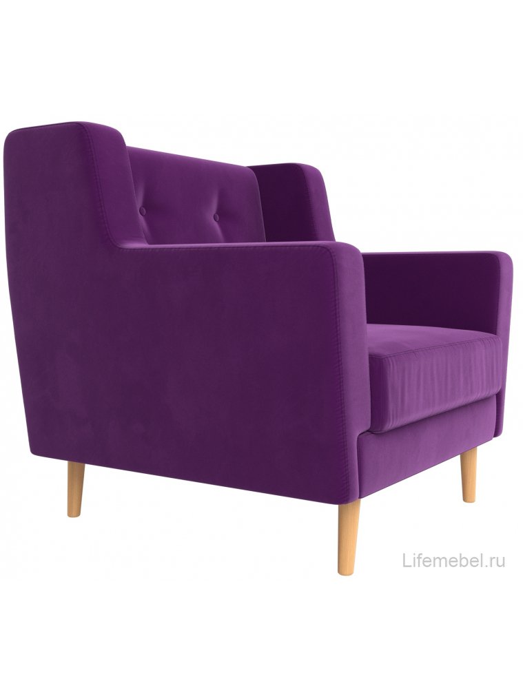 Кресло Брайтон фиолетовый микровельвет