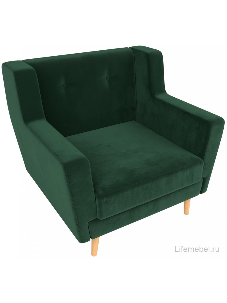 Кресло Брайтон зеленый велюр