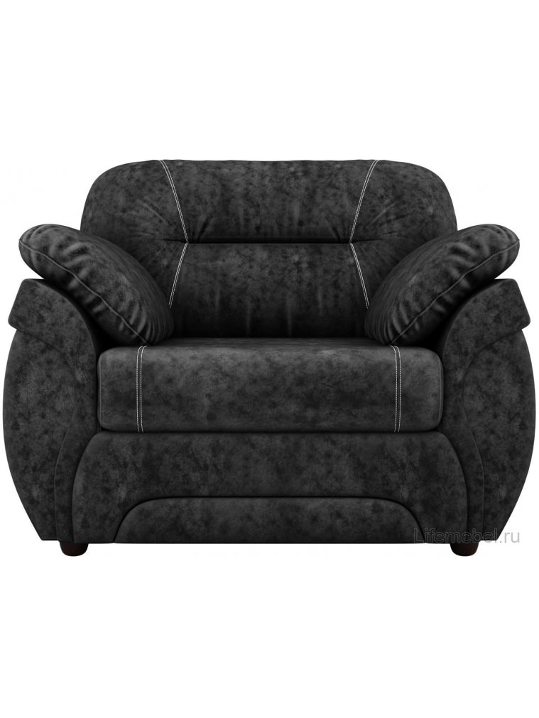 Кресло Бруклин велюр черный