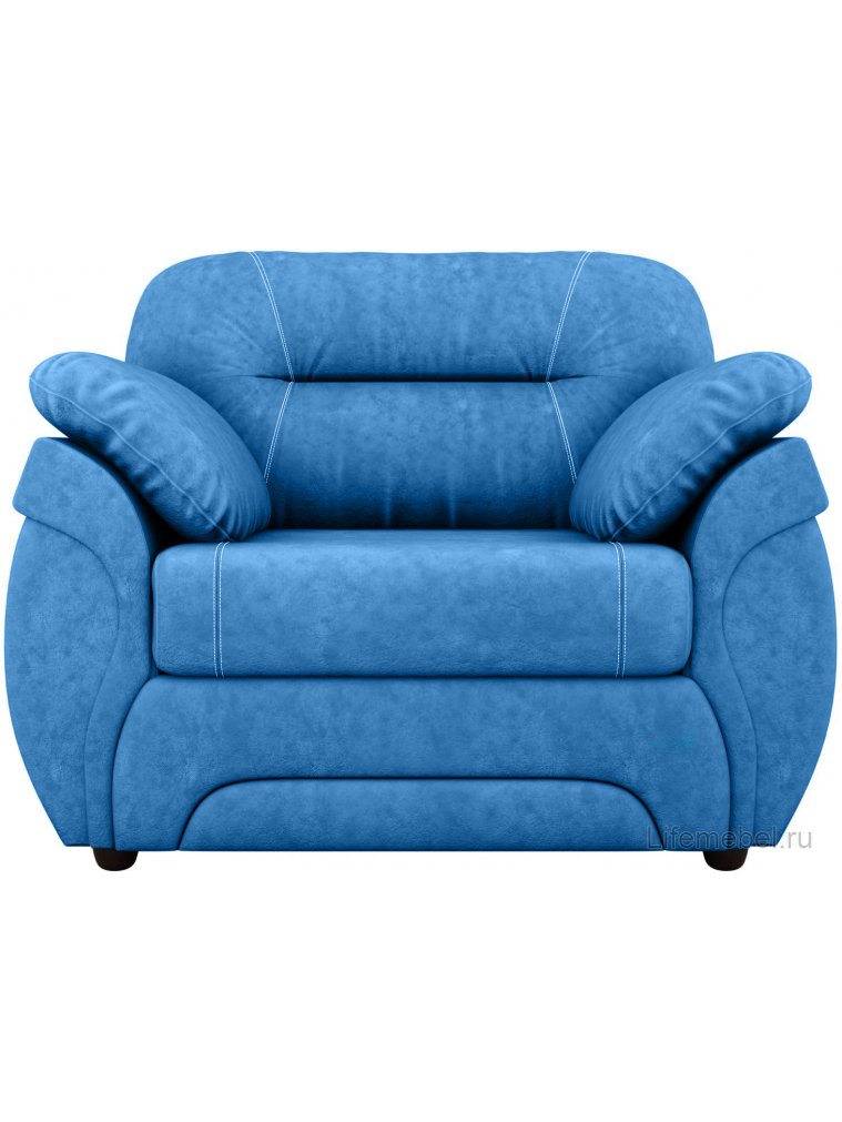 Кресло Бруклин велюр голубой